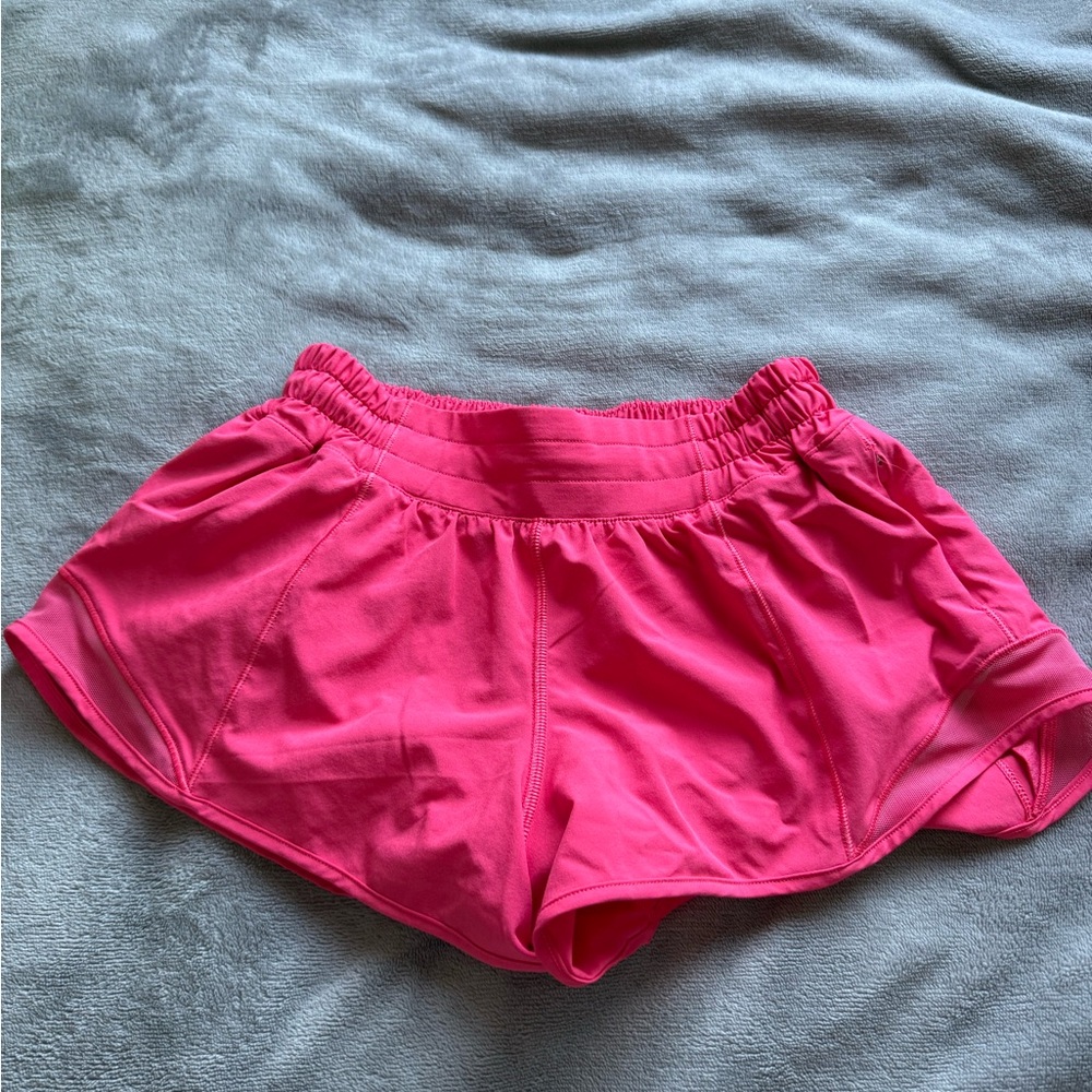 Lululemon pink hotty hots shorts low rise 2.5 
worn a few times